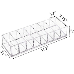 Weiai clear plastic material provides sturdy support while showcasing compact cosmetics.