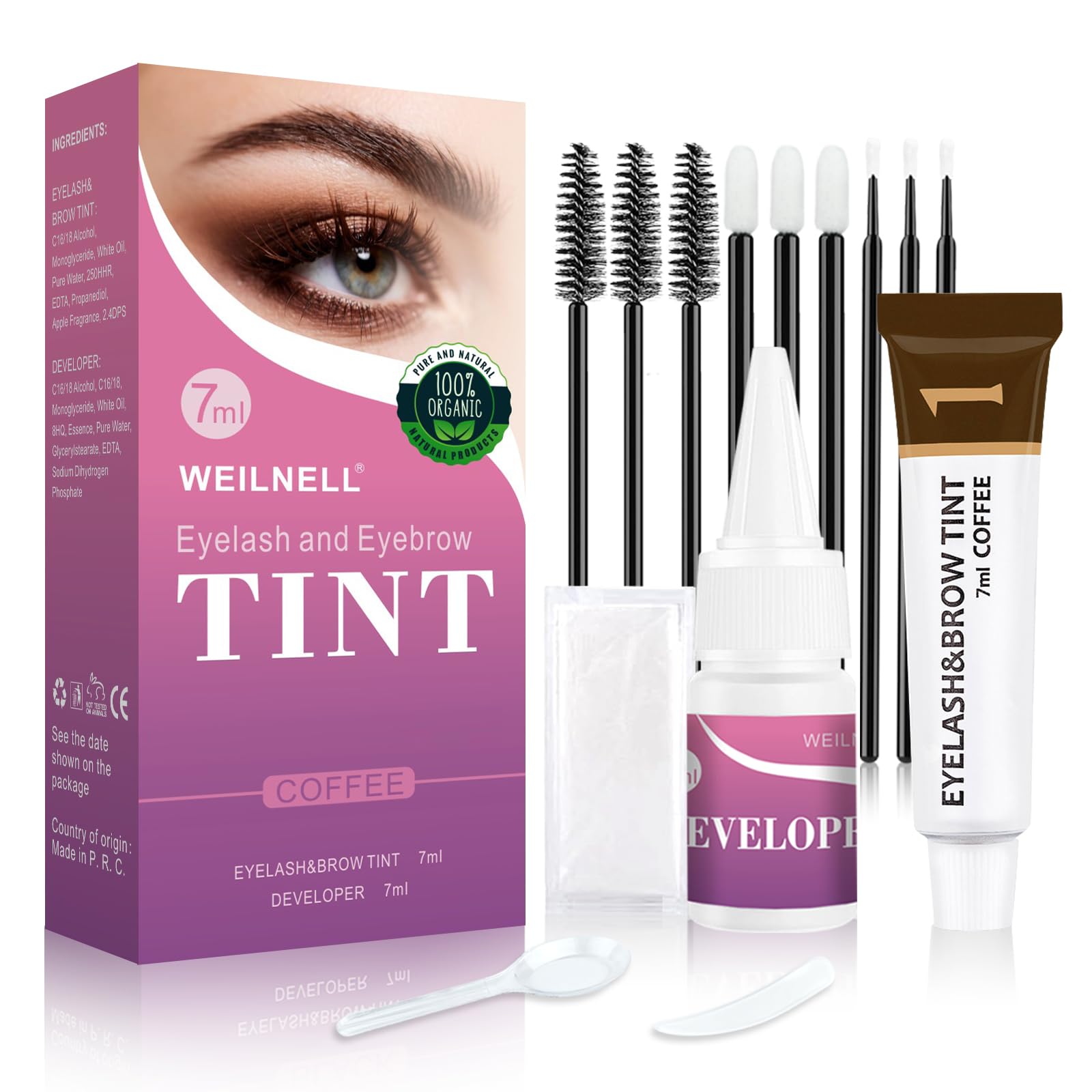 weilnell kit color pestanas cejas profesional para un look coordinado y duradero.