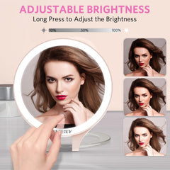WEILY magnifying mirror 3-light modes tailor color to your scene.
