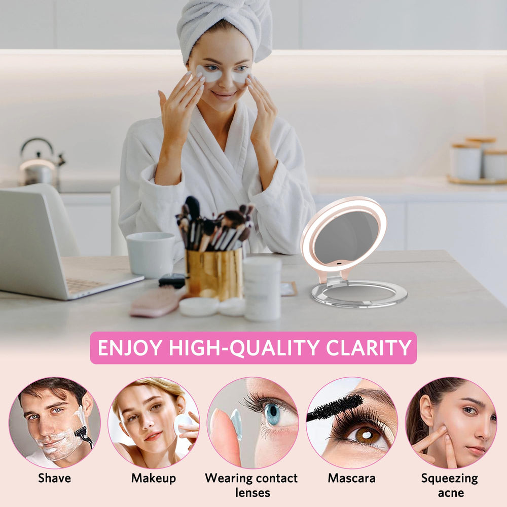WEILY magnifying mirror usb-charging-port keeps power on the go.