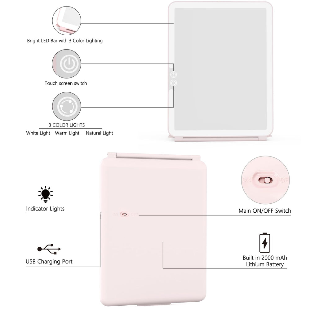 WEILY portable vanity mirror ideal for travel and daily use