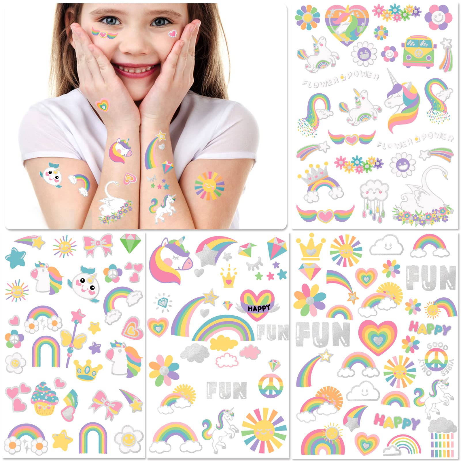 Weipbwor flower tattoo set adds cheerful body art for celebrations