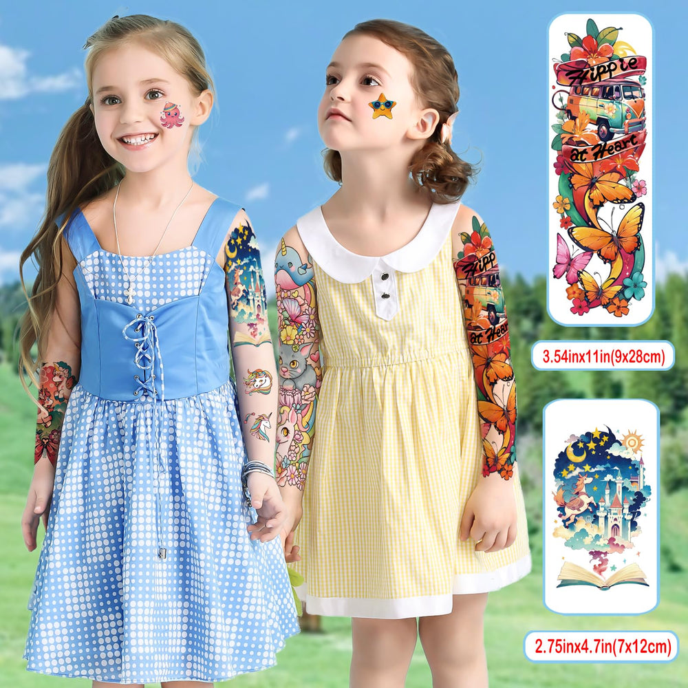 Weipbwor tattoo half-arm collection creates quick, colorful accents for creative outfits.