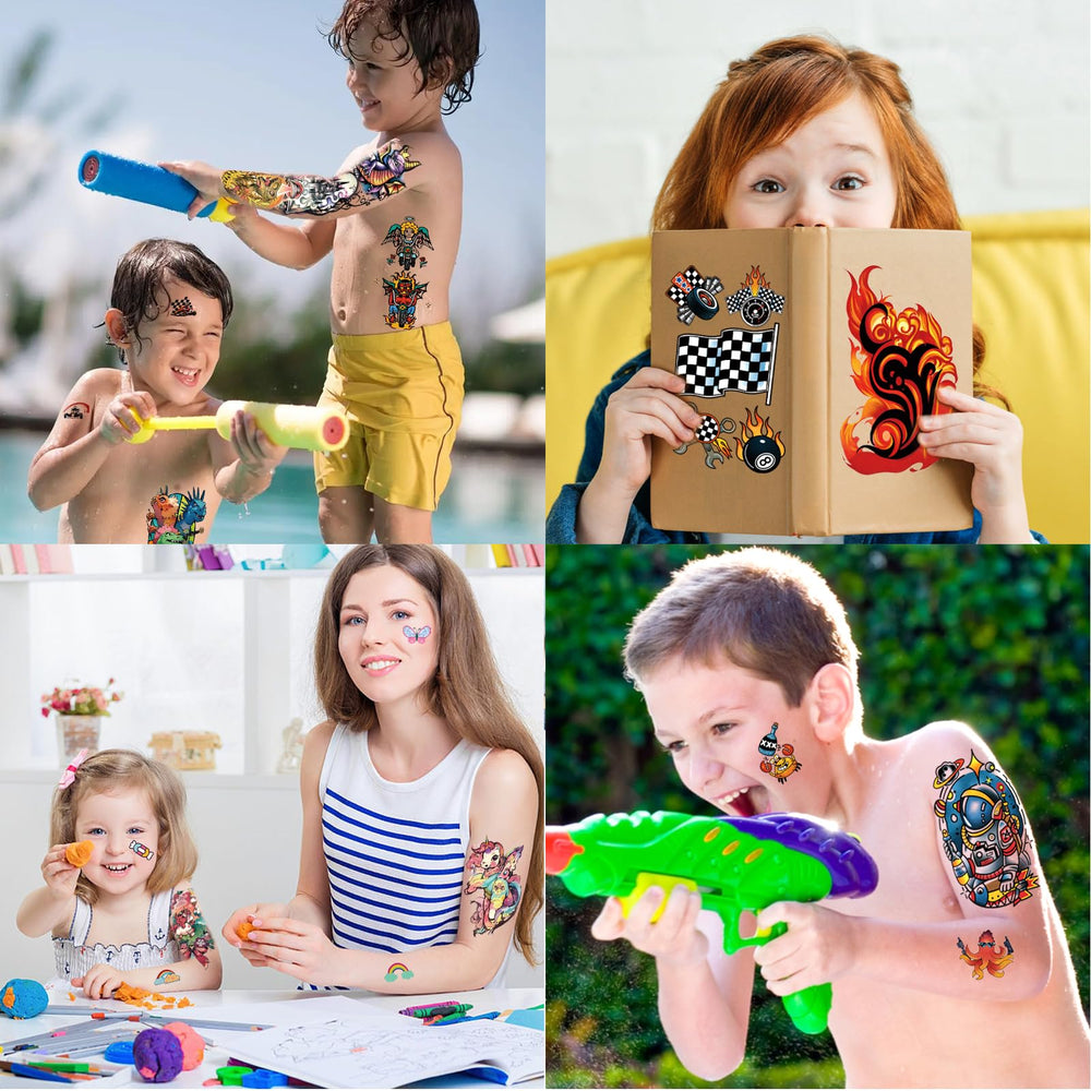 Weipbwor waterproof tattoos stay vivid through play and swimming.