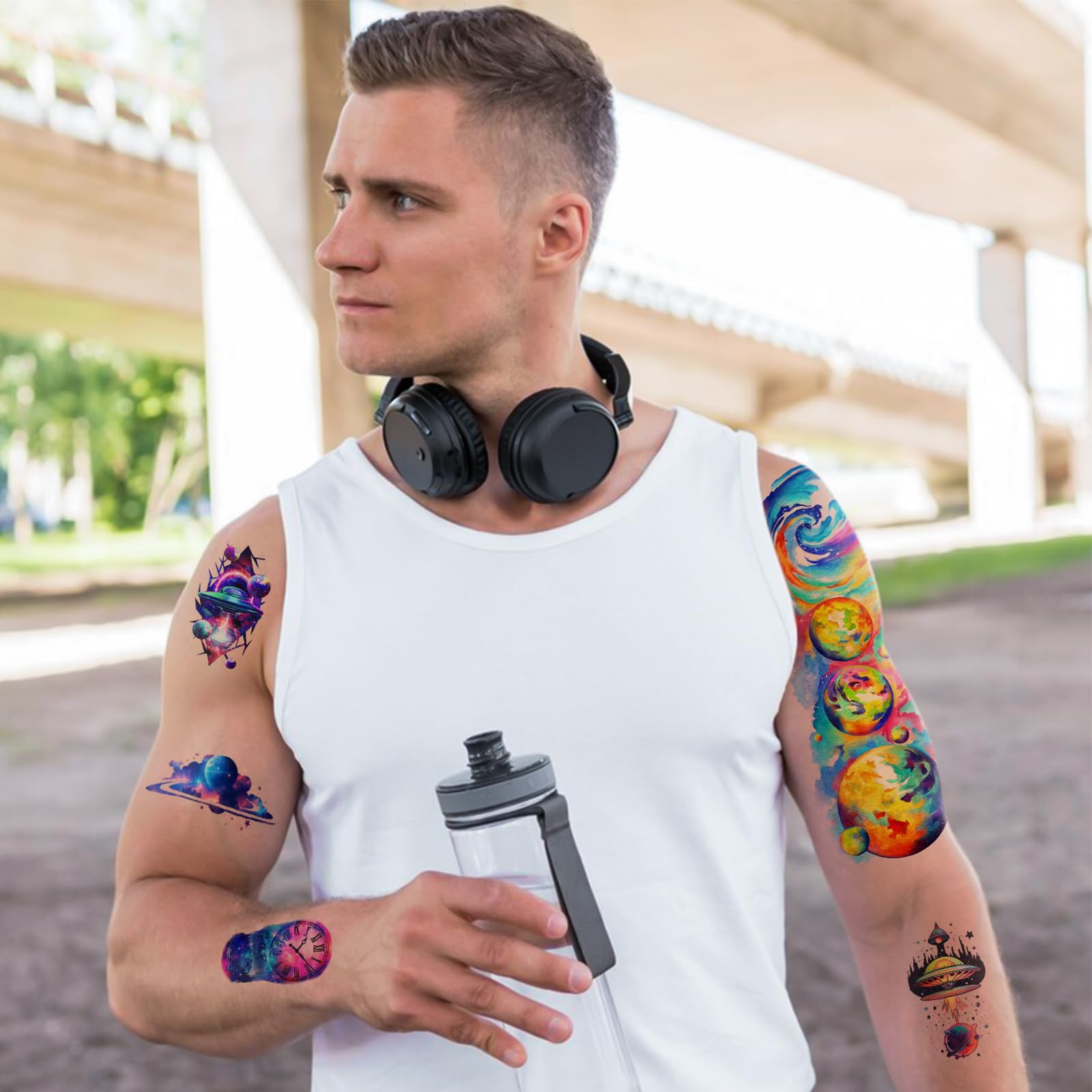 Weipbwor tattoos are waterproof and long-lasting, great for poolside wear.
