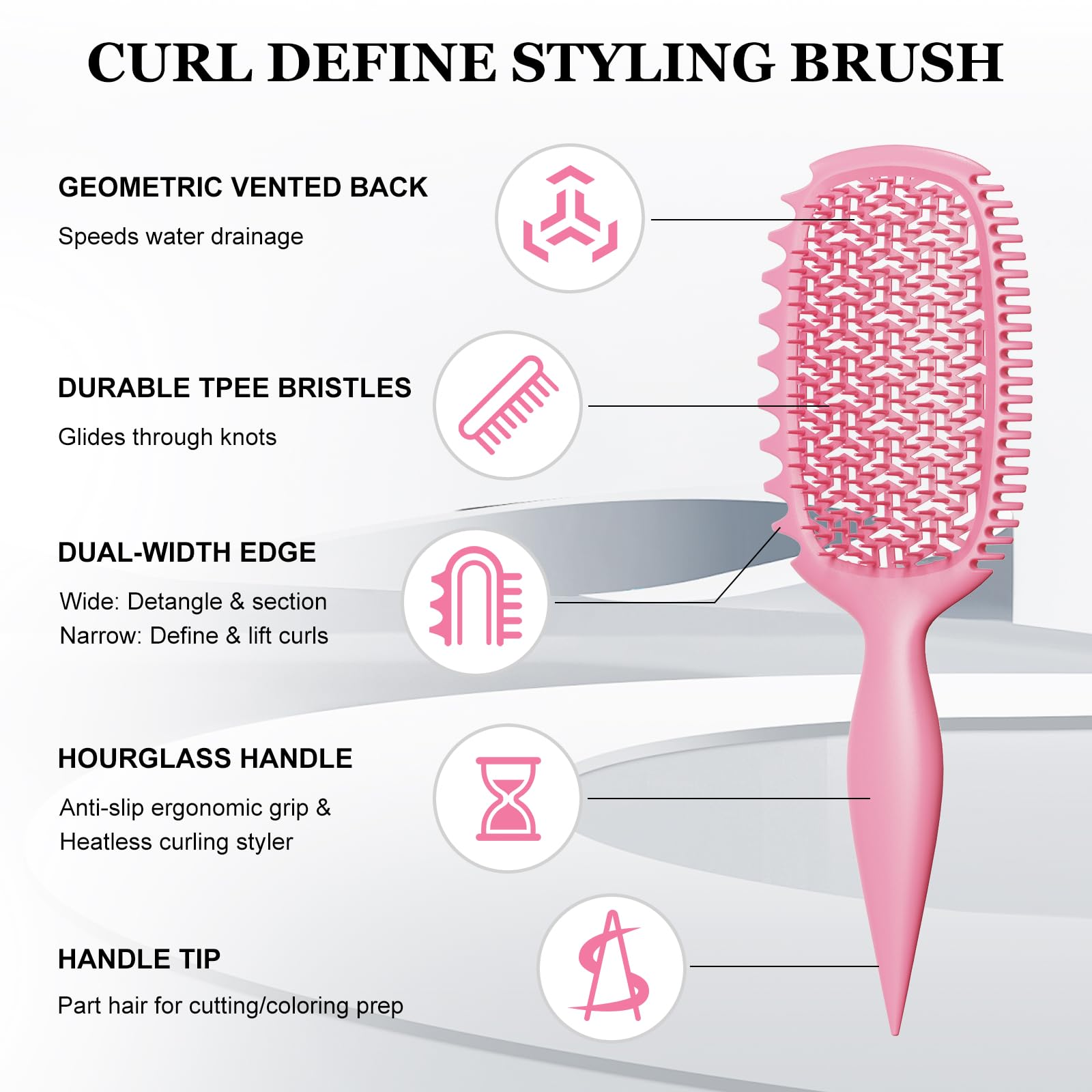 Weldilgit Curl Brush narrow-tooth for defined curl clumps
