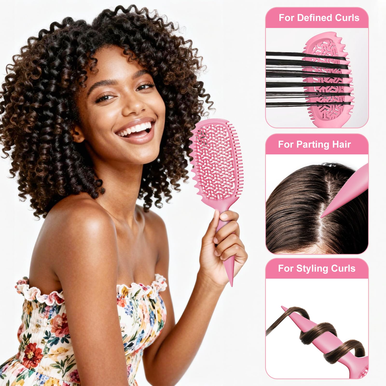 Weldilgit Curl Brush ventilated back speeds drying on thick curls