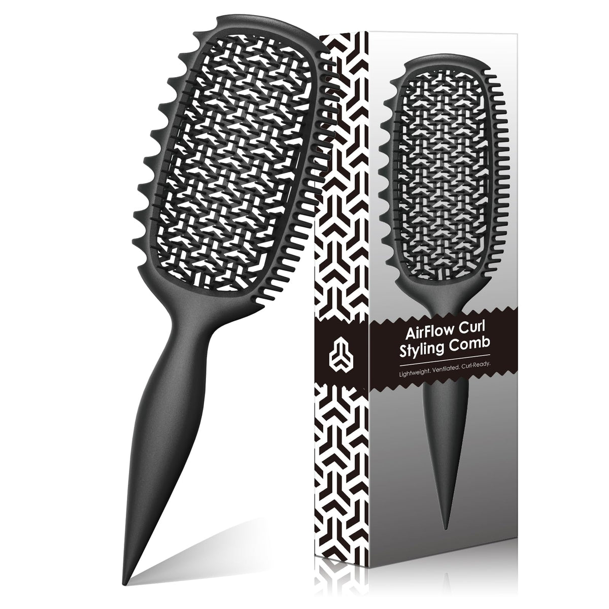 Weldilgit curl brush wide-tooth for lift and defined curls on thick hair.