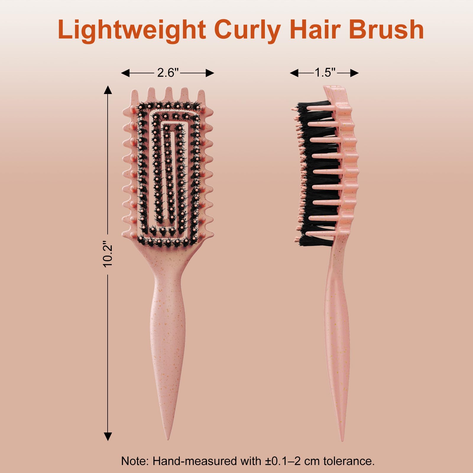 Weldilgit Curly Hair Brush is lightweight and portable for travel and gym bags.