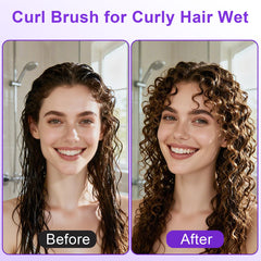 Weldilgit Curly Hair Brush ergonomic handle for comfortable styling sessions.