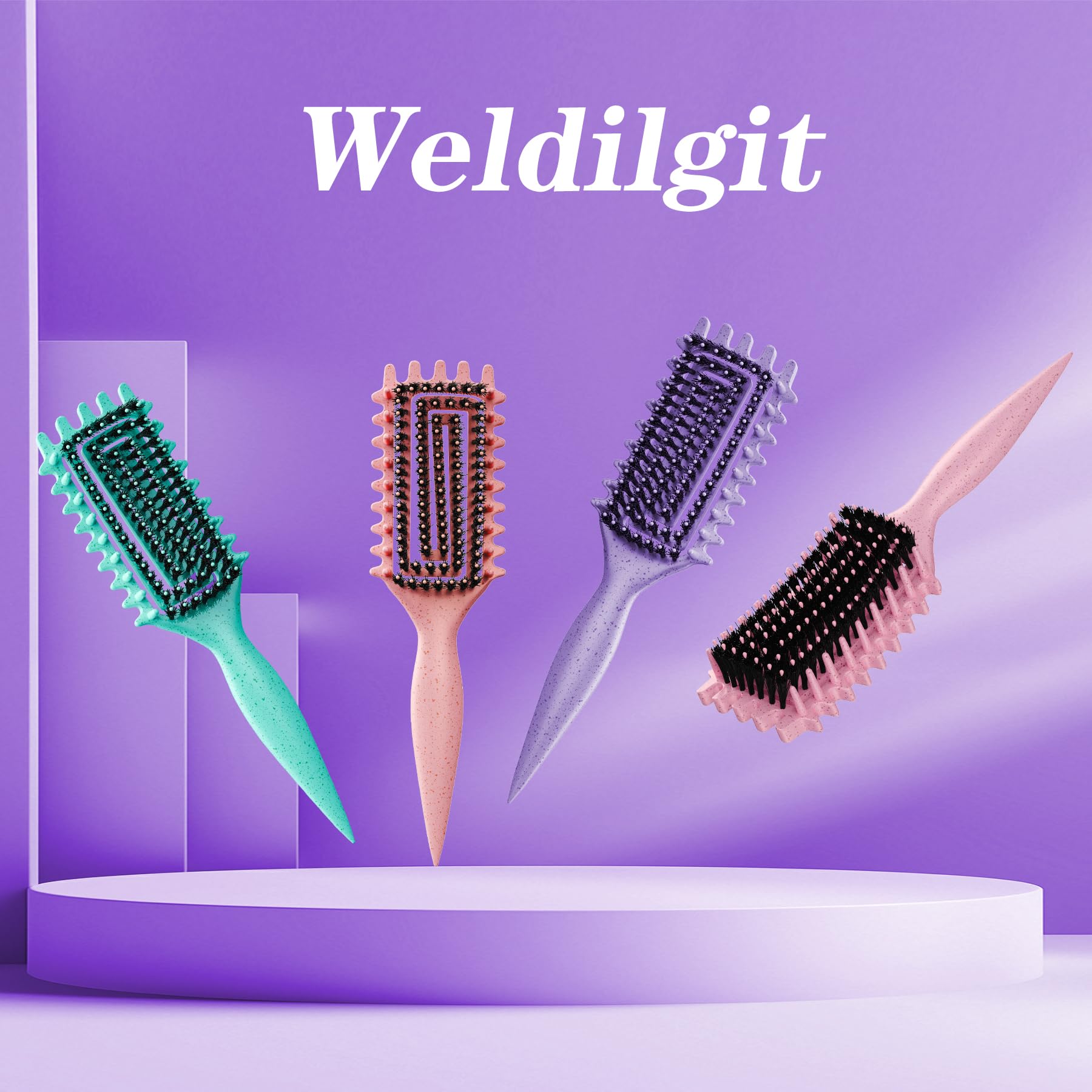 Weldilgit Curly Hair Brush gift-ready packaging for curl enthusiasts.