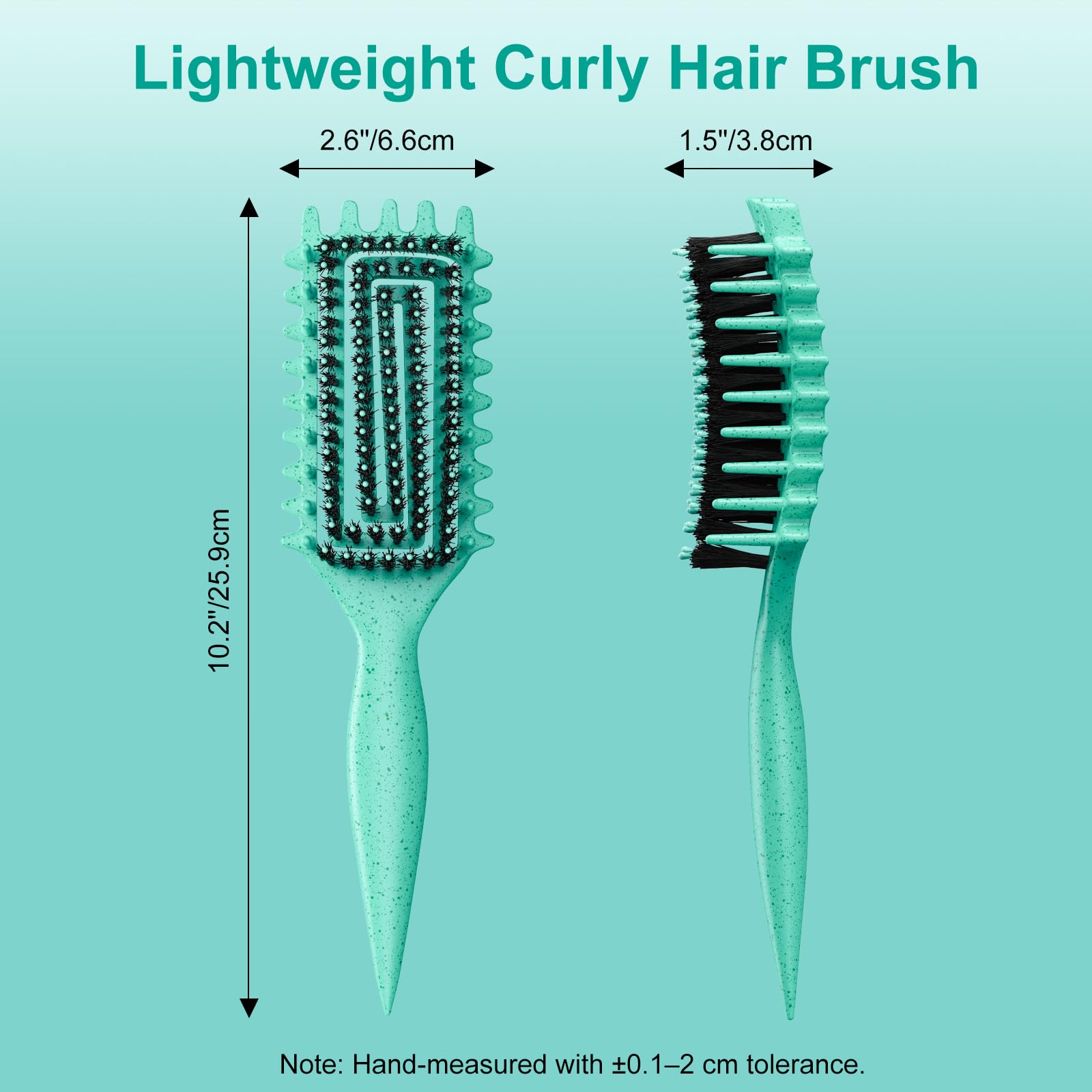Weldilgit Curly Hair Brush green color option for stylish curl styling.