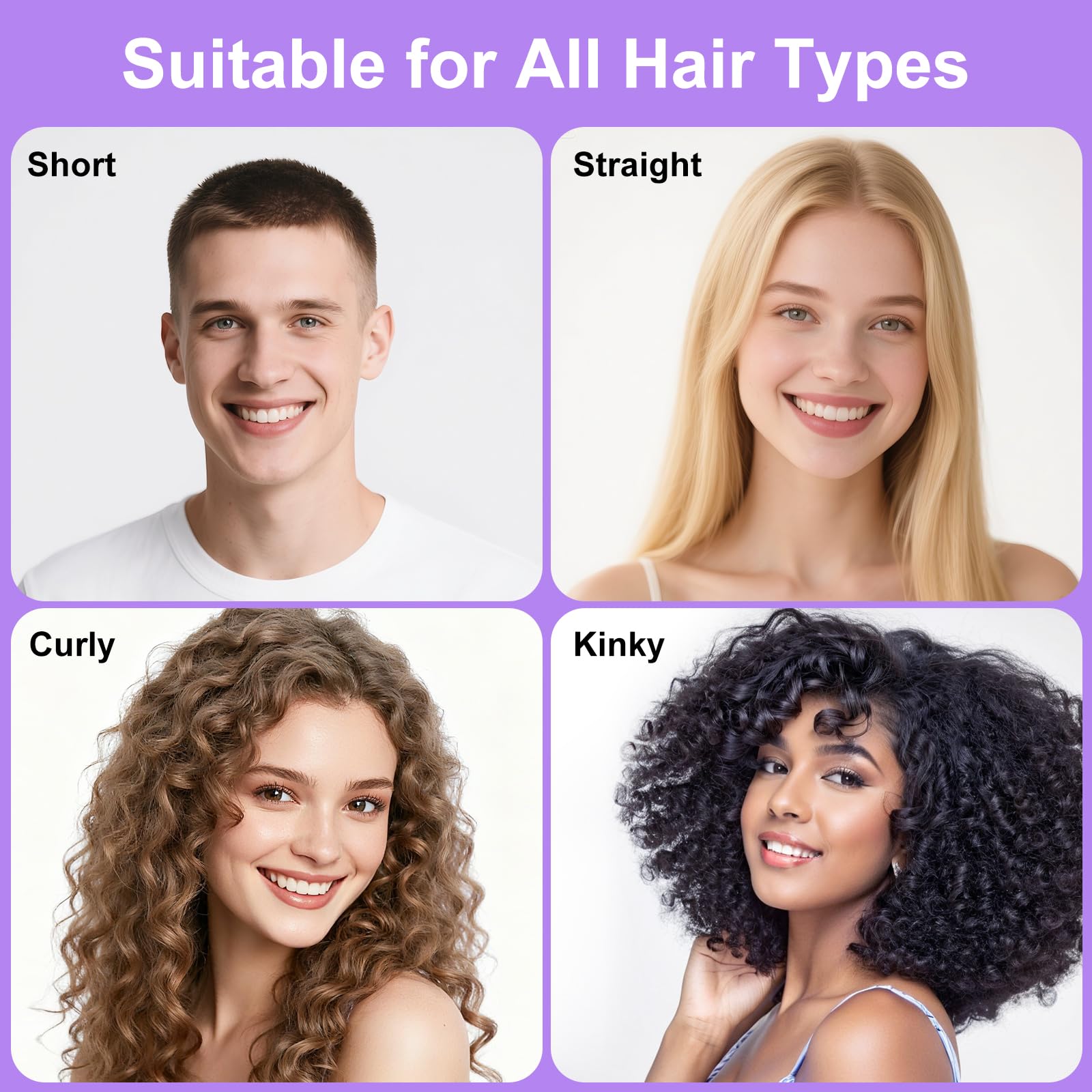 Weldilgit Curly Hair Brush compact and portable, ideal for travel.