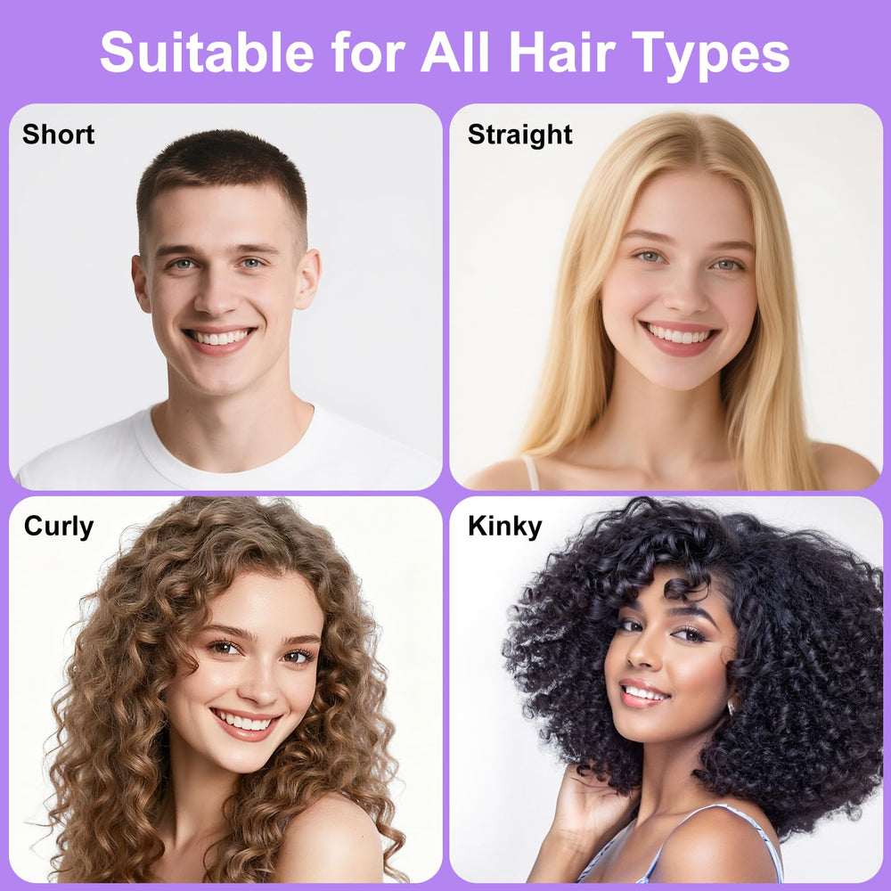 Weldilgit Curly Hair Brush compact and portable, ideal for travel.