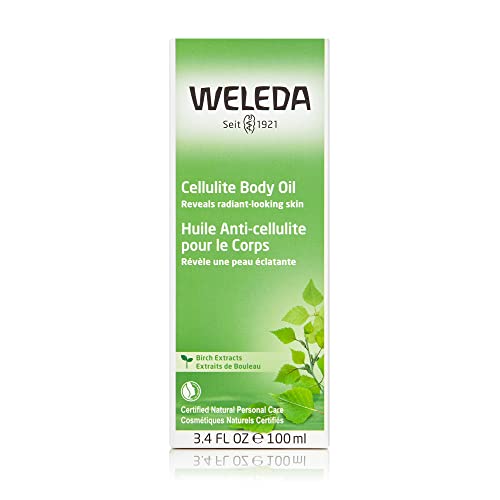 Weleda aplicación de aceite corporal, se absorbe rápidamente para uso diario.