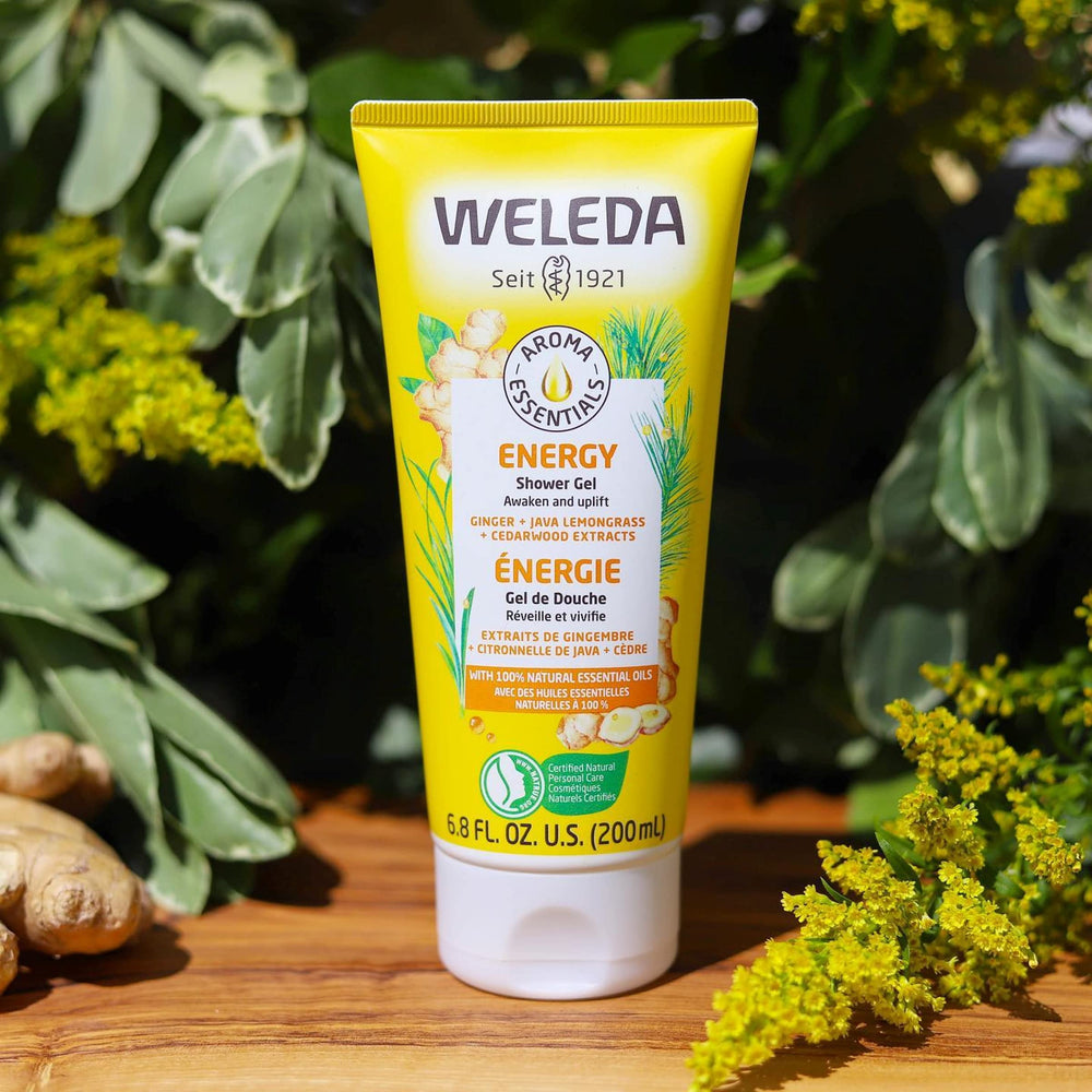 Weleda Aroma Essentials Energy Shower Gel, textura suave: sensación de frescura durante la ducha.