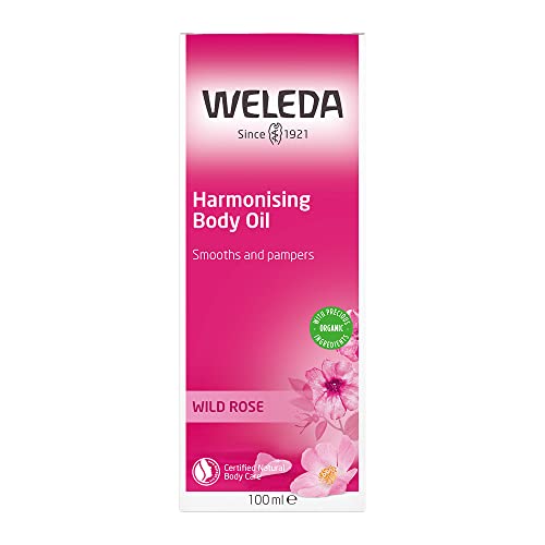 Weleda aroma floral de rosa damascena para bienestar y relajación.