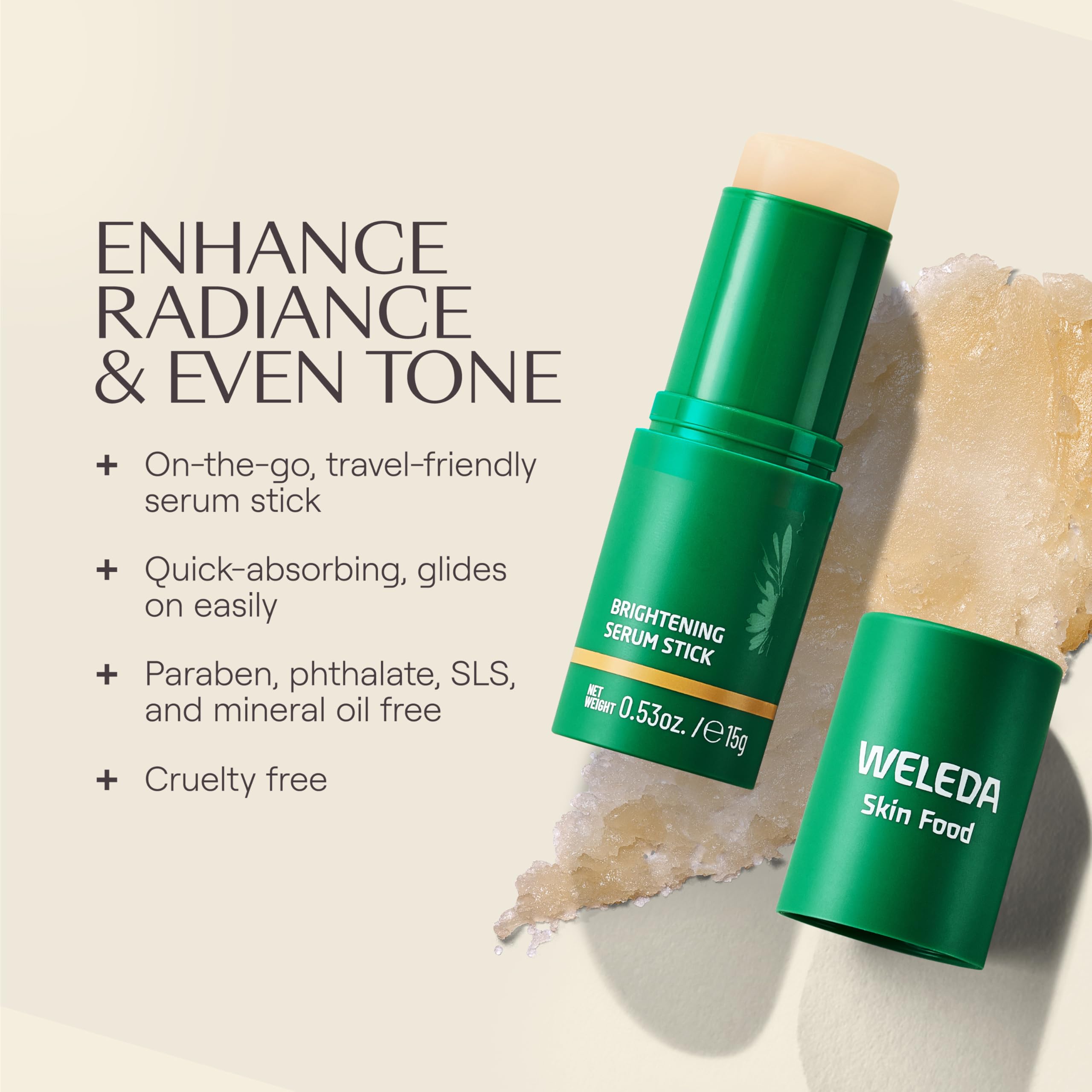 Weleda barra-serum tamaño de viaje, cómodo para retoques fuera de casa