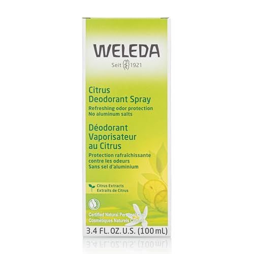 Atomizador sin aerosol de Weleda Citrus ofrece aplicación suave.
