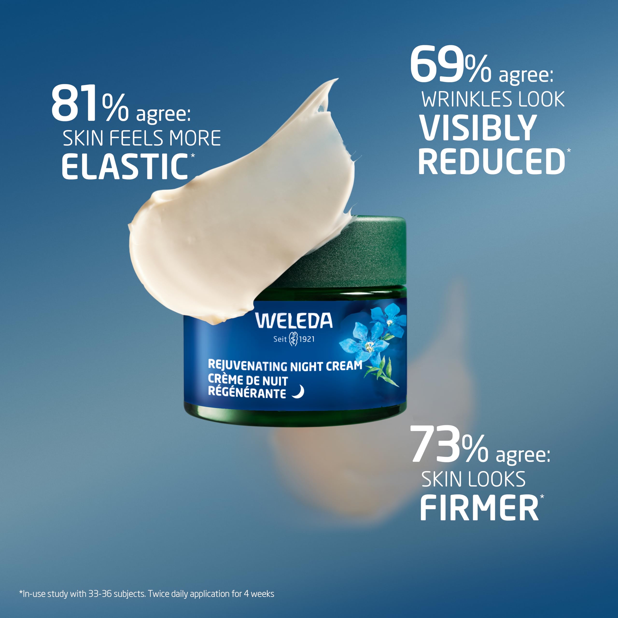 Weleda night cream with shea butter delivers cushiony texture for a comforting night routine.