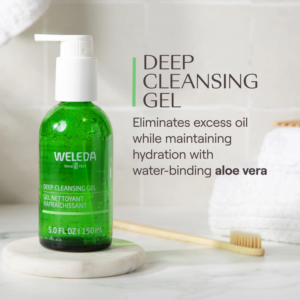 Aroma cítrico del gel Weleda que revitaliza la rutina de limpieza.