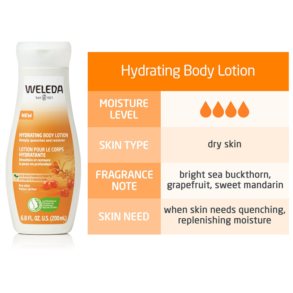 Ingredientes naturales de Weleda con espino amarillo para un cuidado suave.