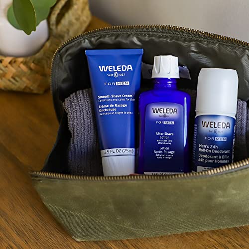 Weleda Men's 24H Roll-On Deodorant application shows quick, even coverage for all-day freshness.