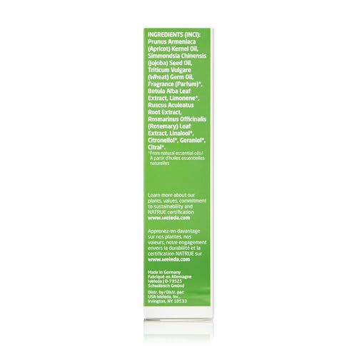 Weleda aceite, piel más suave tras la aplicación, sensación ligera.
