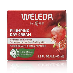 Weleda Plumping Day Cream texture close-up showing plush hydration.