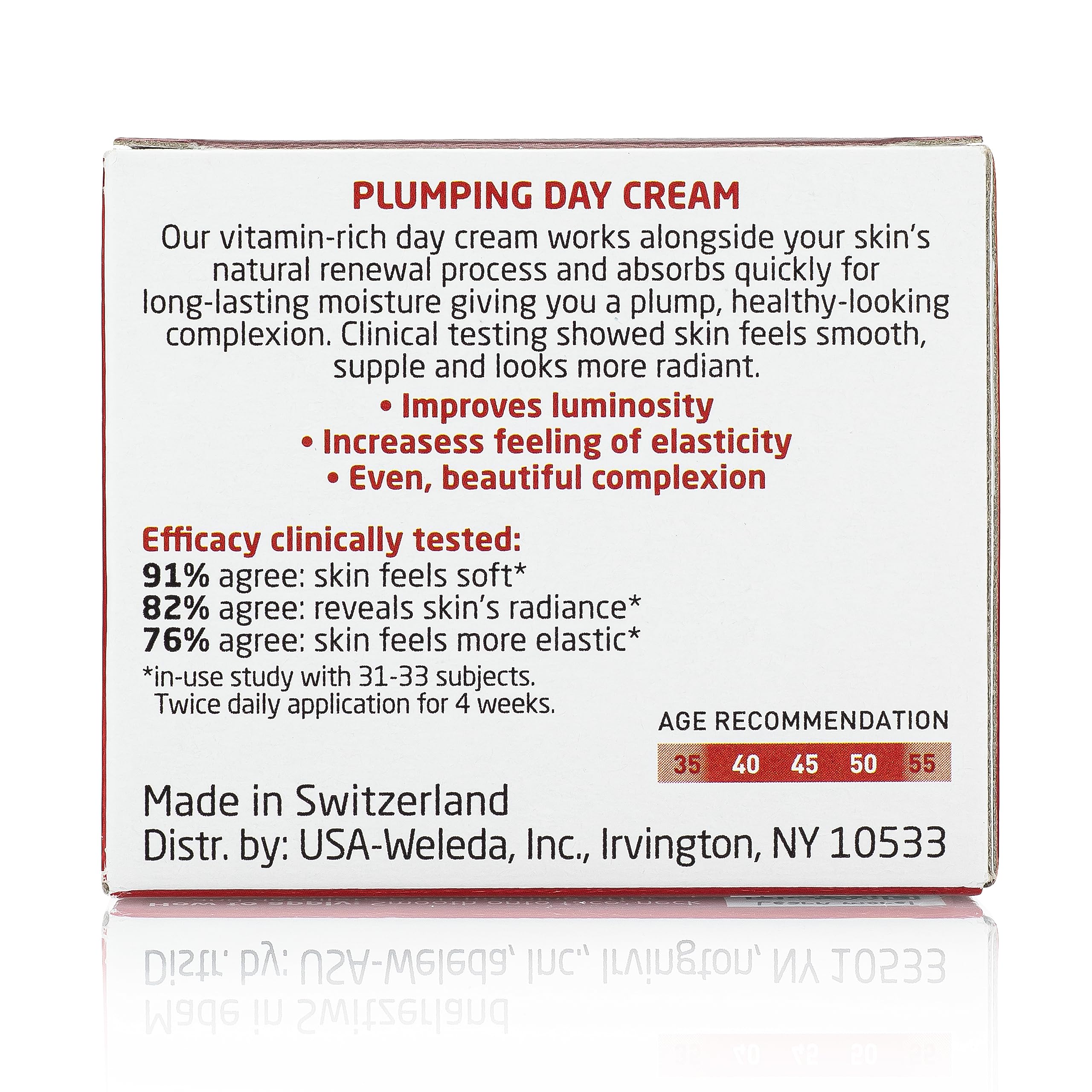 Weleda Plumping Day Cream pump top enables easy daily use.