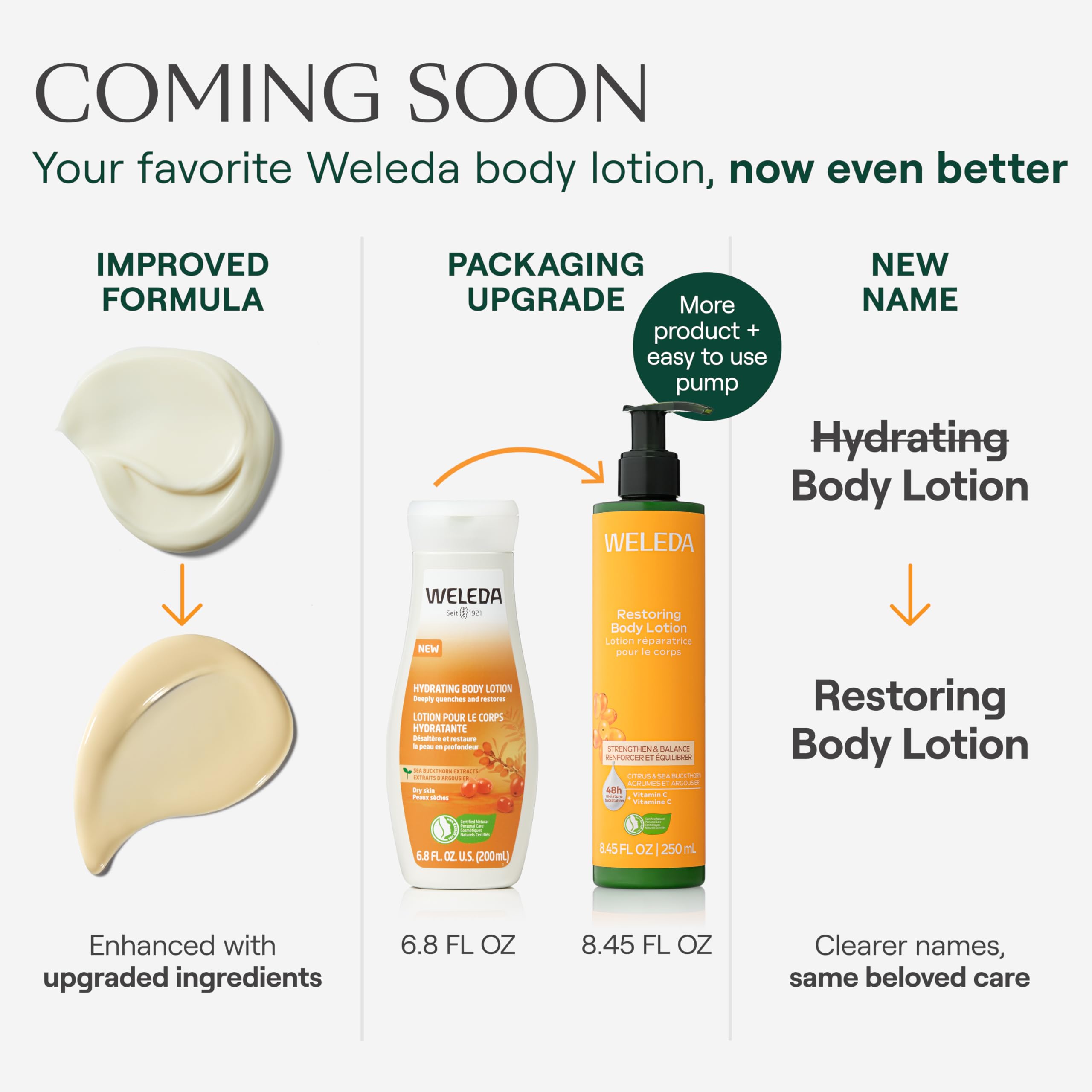 Ritual de cuidado diario con loción Weleda espino amarillo para piel nutrida.