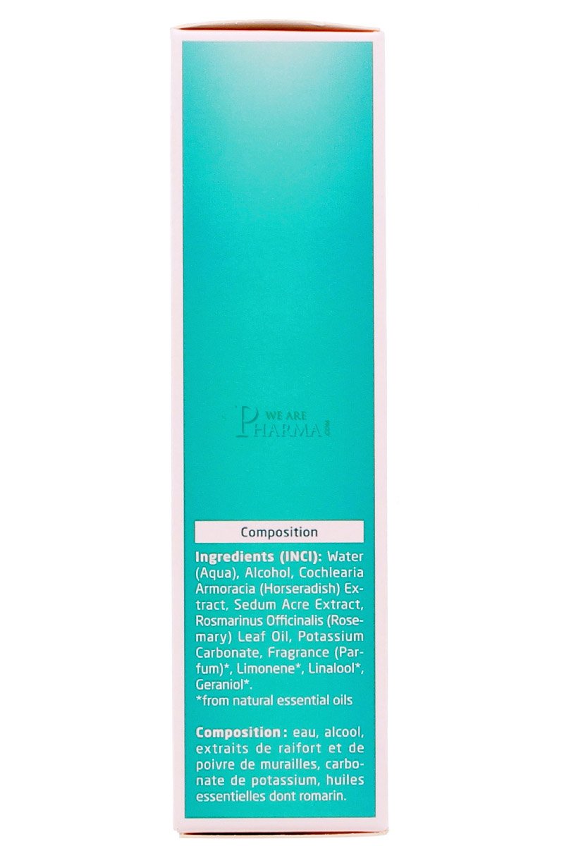 Weleda Rosemary Revitalising Hair Tonic closeup of bottle highlighting design