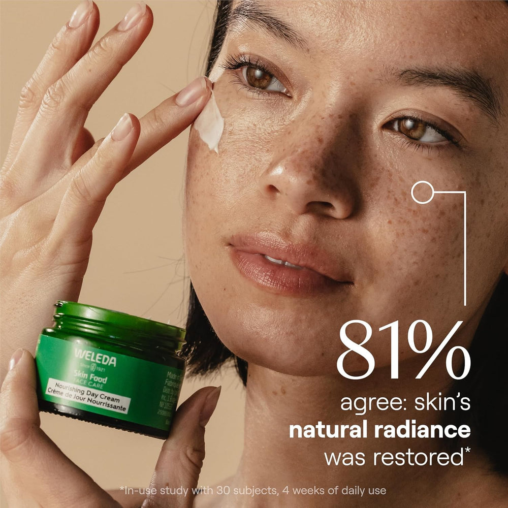 Weleda Skin Food chamomile bloom indicating gentle calming effect on skin.