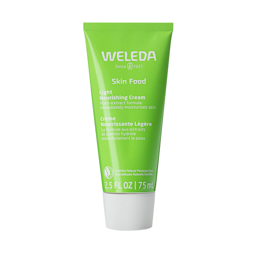 Weleda Skin Food Light crema corporal, envase compacto para hidratación diaria.