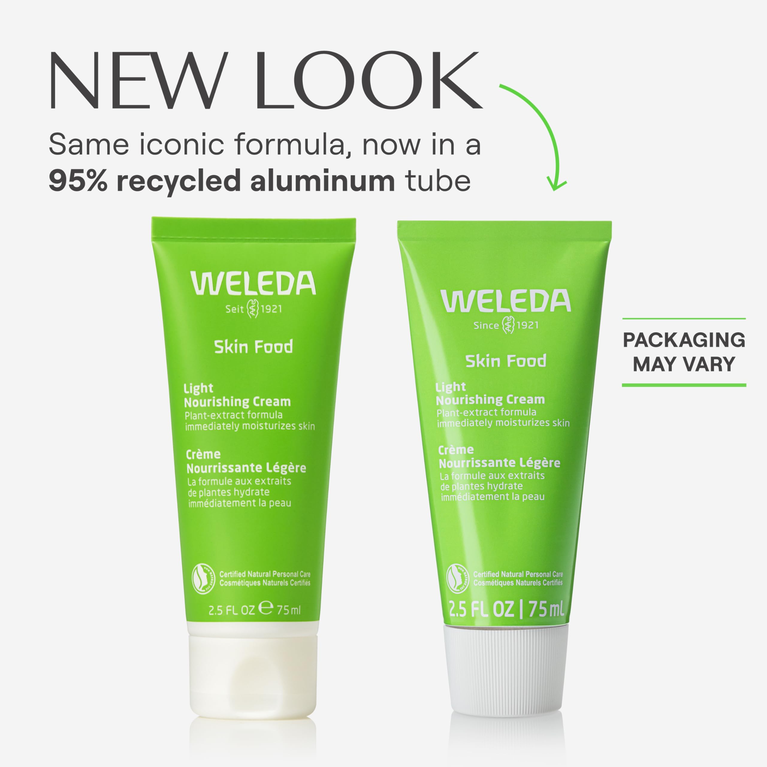 Textura ligera de Weleda Skin Food Light para absorción rápida.