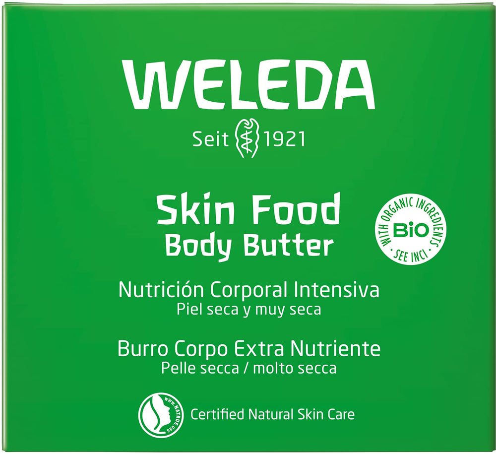 Textura ligera de Weleda Skin Food se extiende fácilmente.
