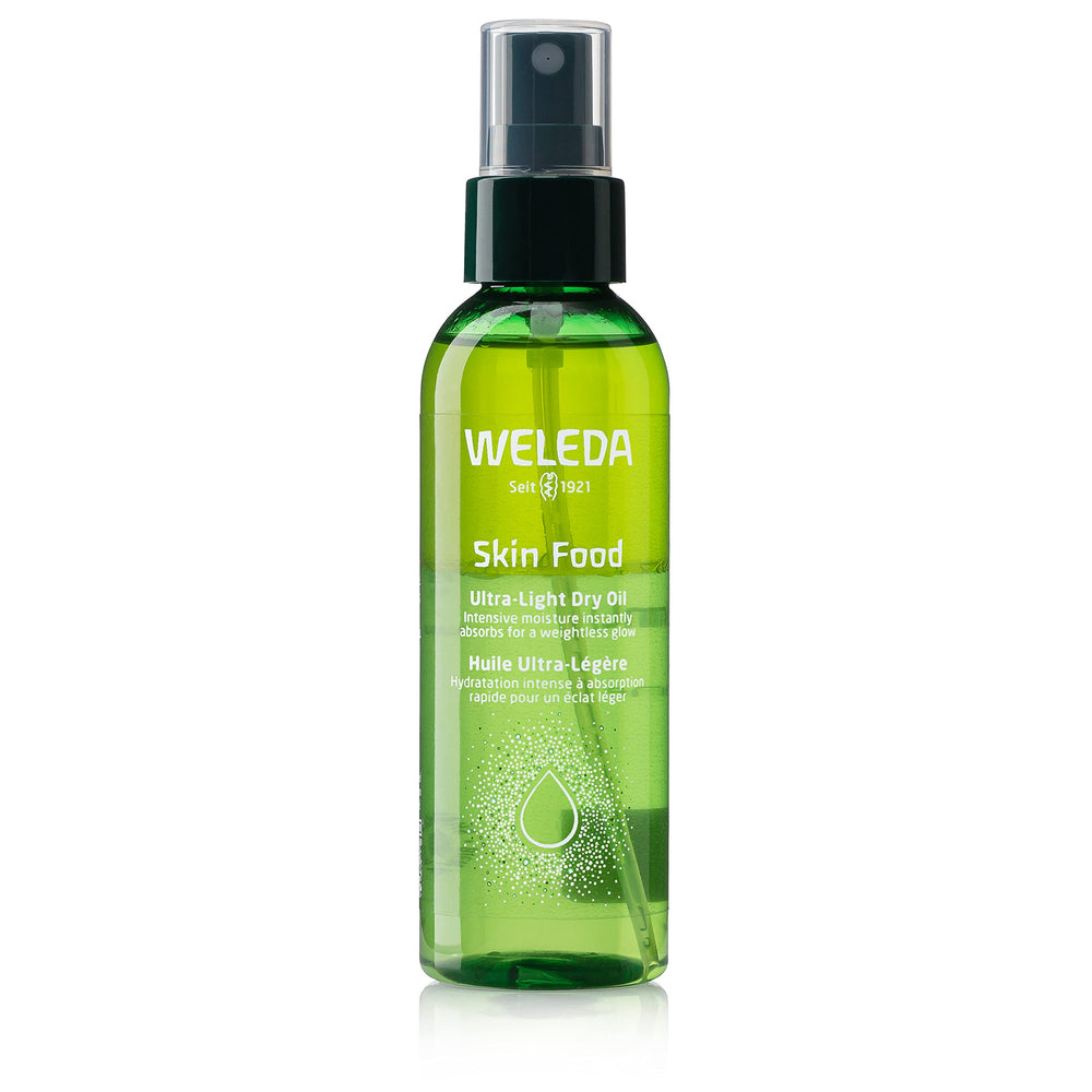 Weleda Skin Food Ultra-Ligero Dry Oil en botella, hidratación ligera para piel suave