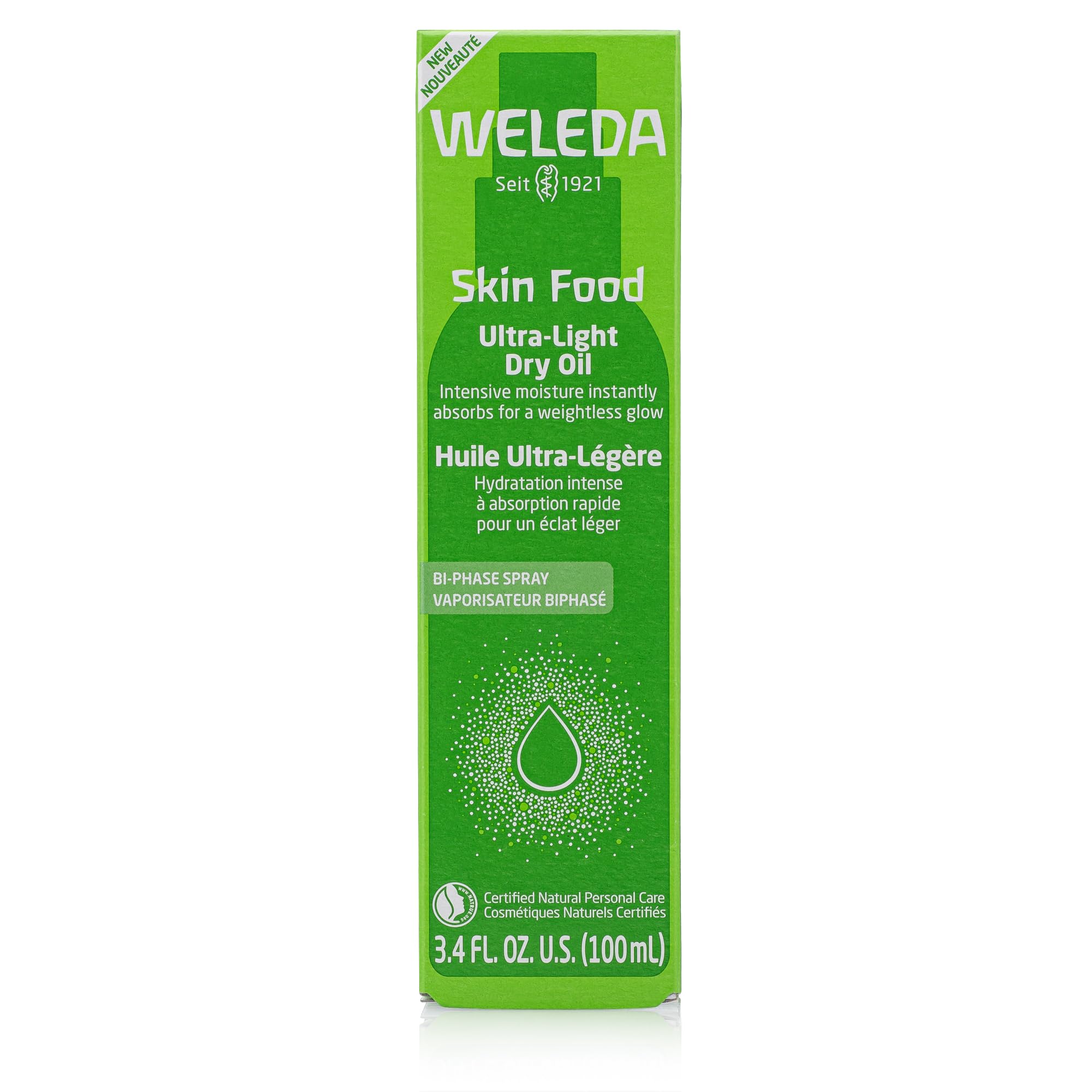 Certificación natural NATRUE en Weleda Skin Food Ultra-Ligero Dry Oil
