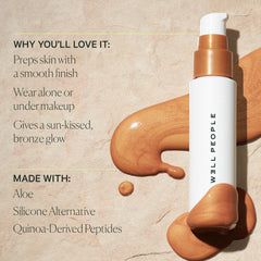 Well People Bio Bronzing Priming Serum dispenser close-up with smooth texture