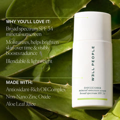 SPF 34 Daygleamer tube shown for broad-spectrum protection
