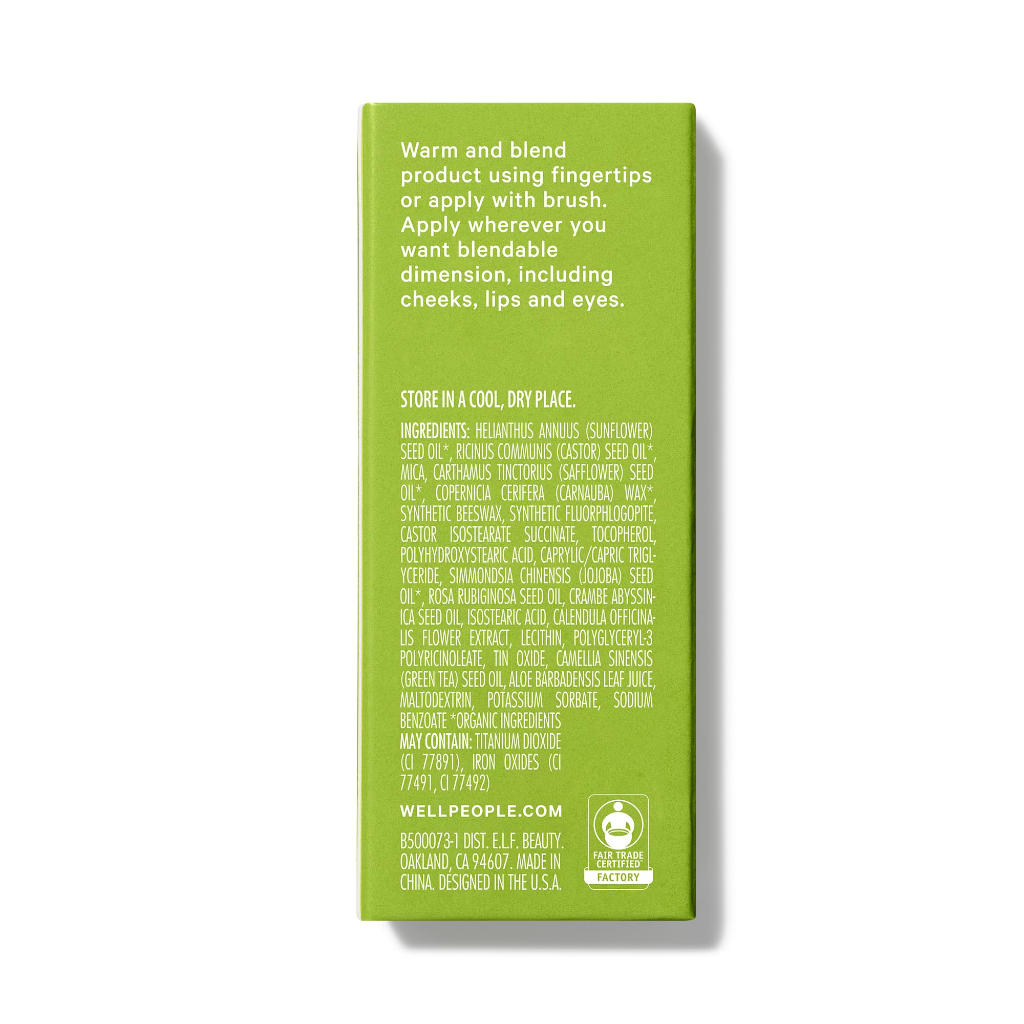 Well People ingredientes vegetales como jojoba y té verde