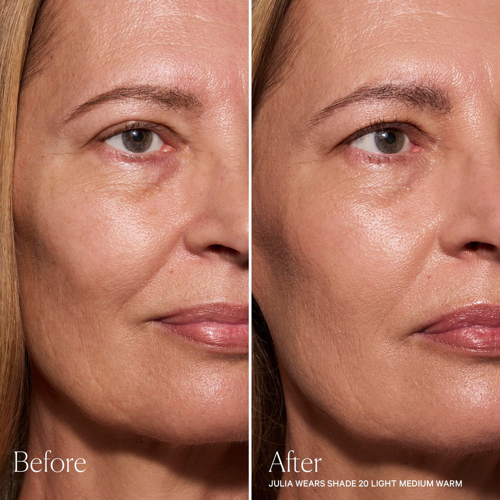Well People Supernatural bamboo stem powder close-up highlighting oil control