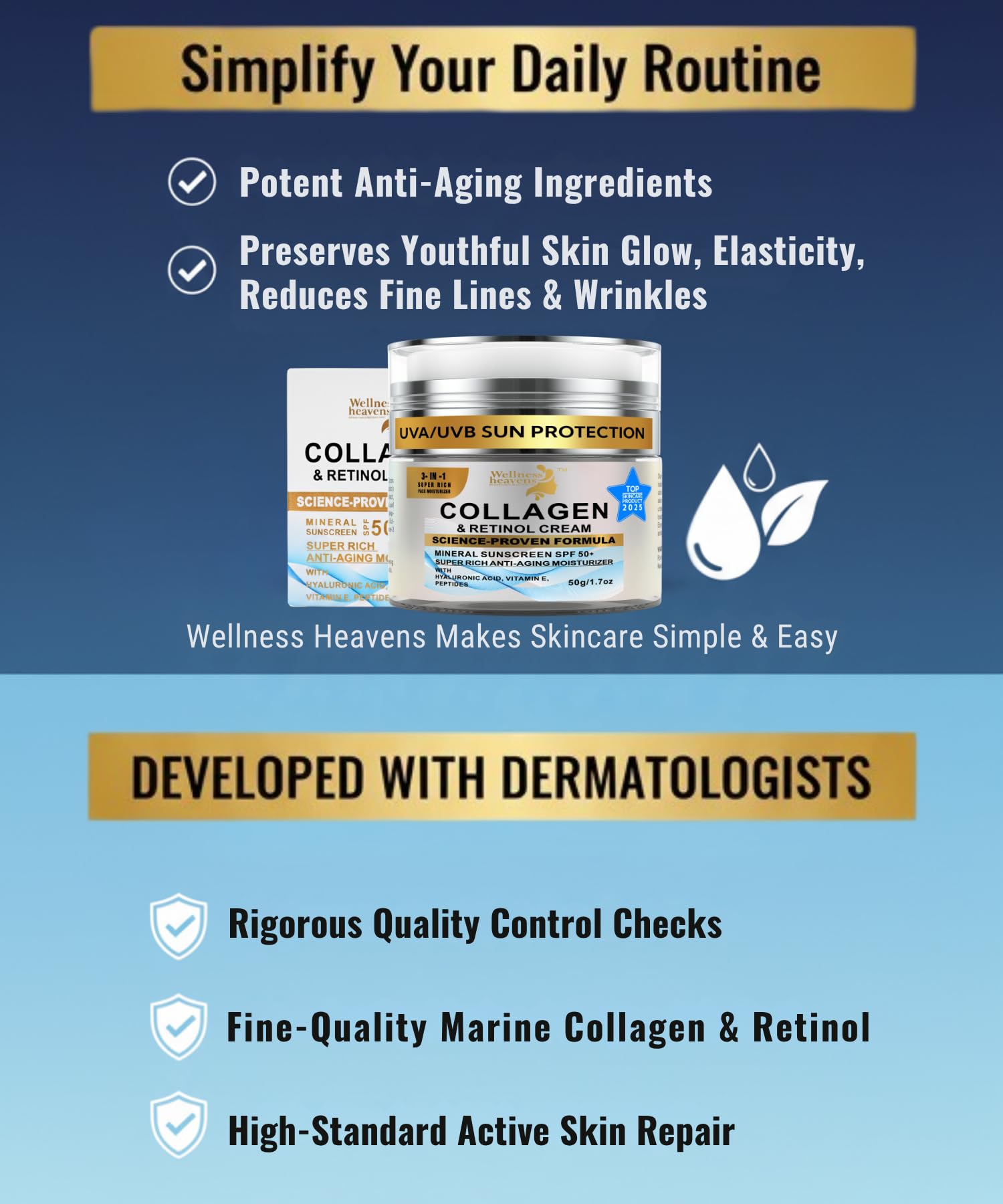 Wellness Heavens crema dia-noche-todo-en-uno: rutina simple y cuidado completo