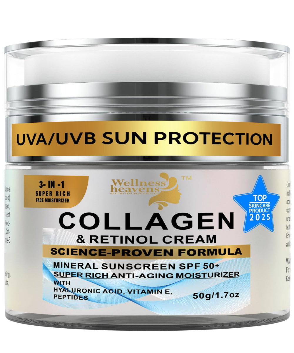 Wellness Heavens crema rostro SPF50: hidratación de larga duración y protección solar diaria