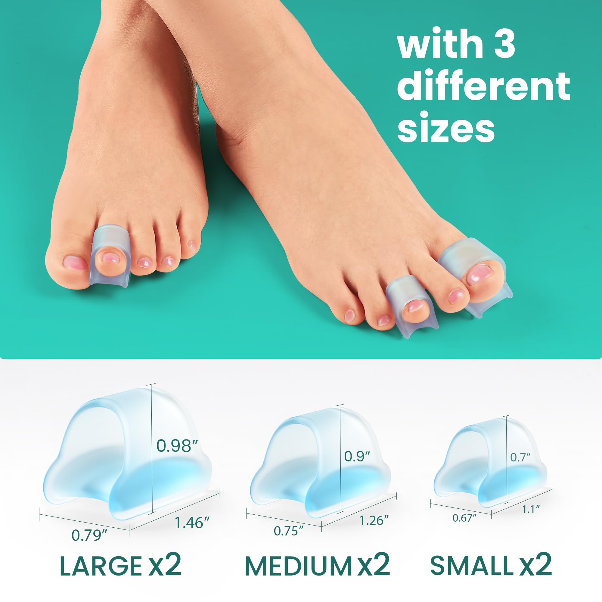 Welnove unisex design fits men and women for hammertoe care.