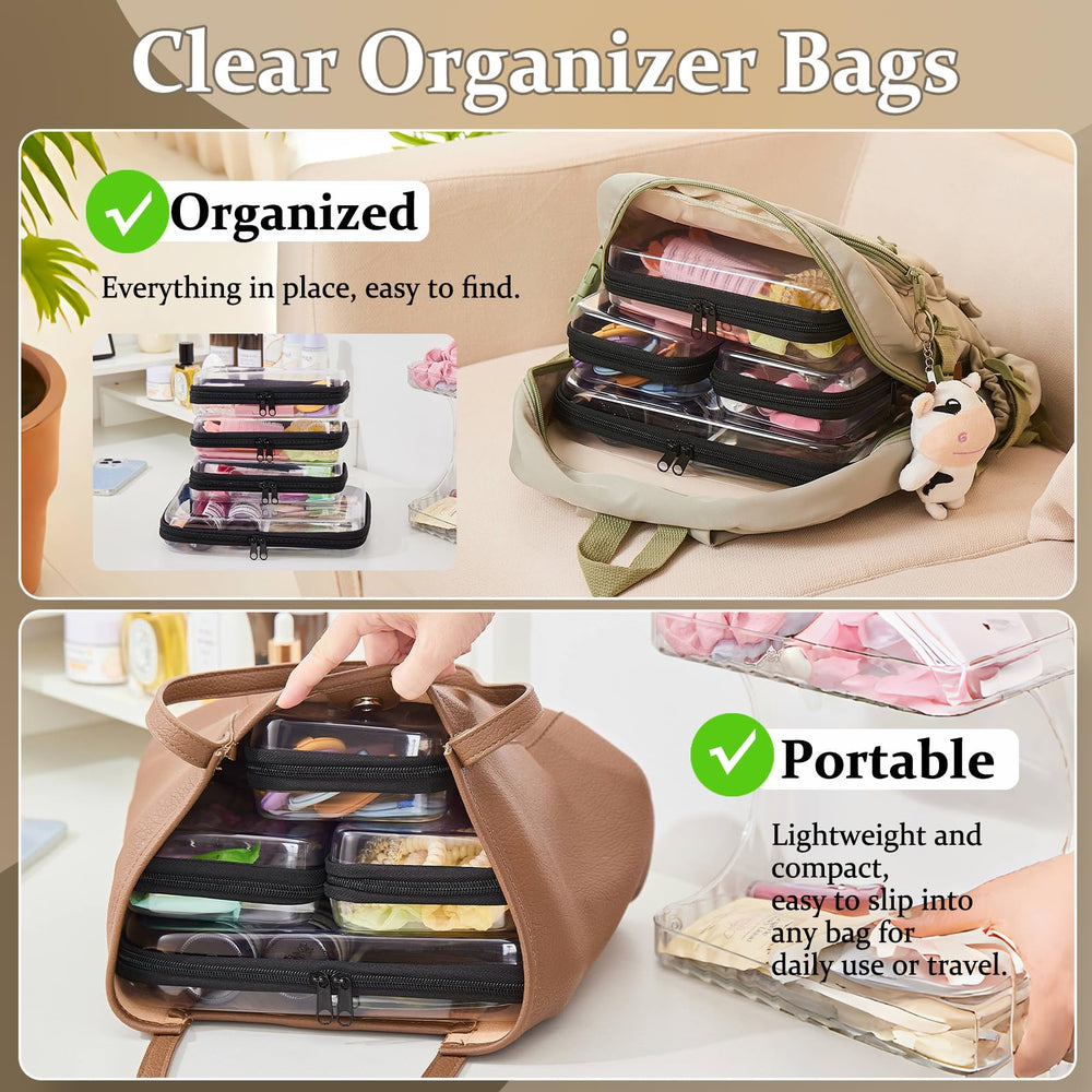 WELPIRT clear zipper pouch small-1 for cosmetics and toiletries