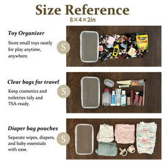WELPIRT clear zipper pouch small-2 ideal for cables and pens