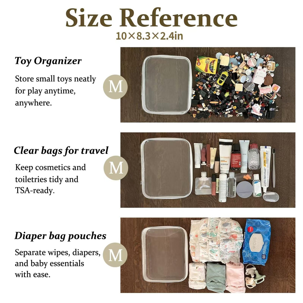 WELPIRT clear zipper pouch small-3 keeps items visible