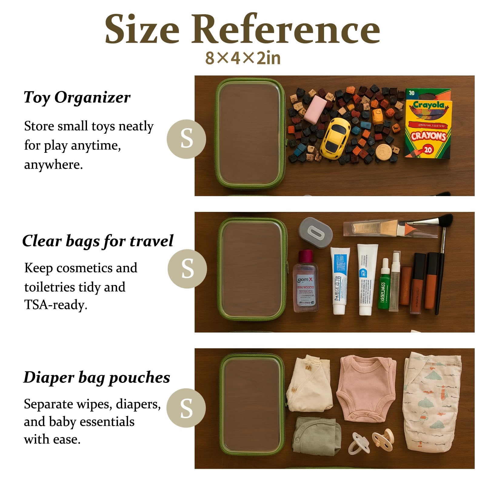 WELPIRT transparent travel organizer lets you see contents instantly.