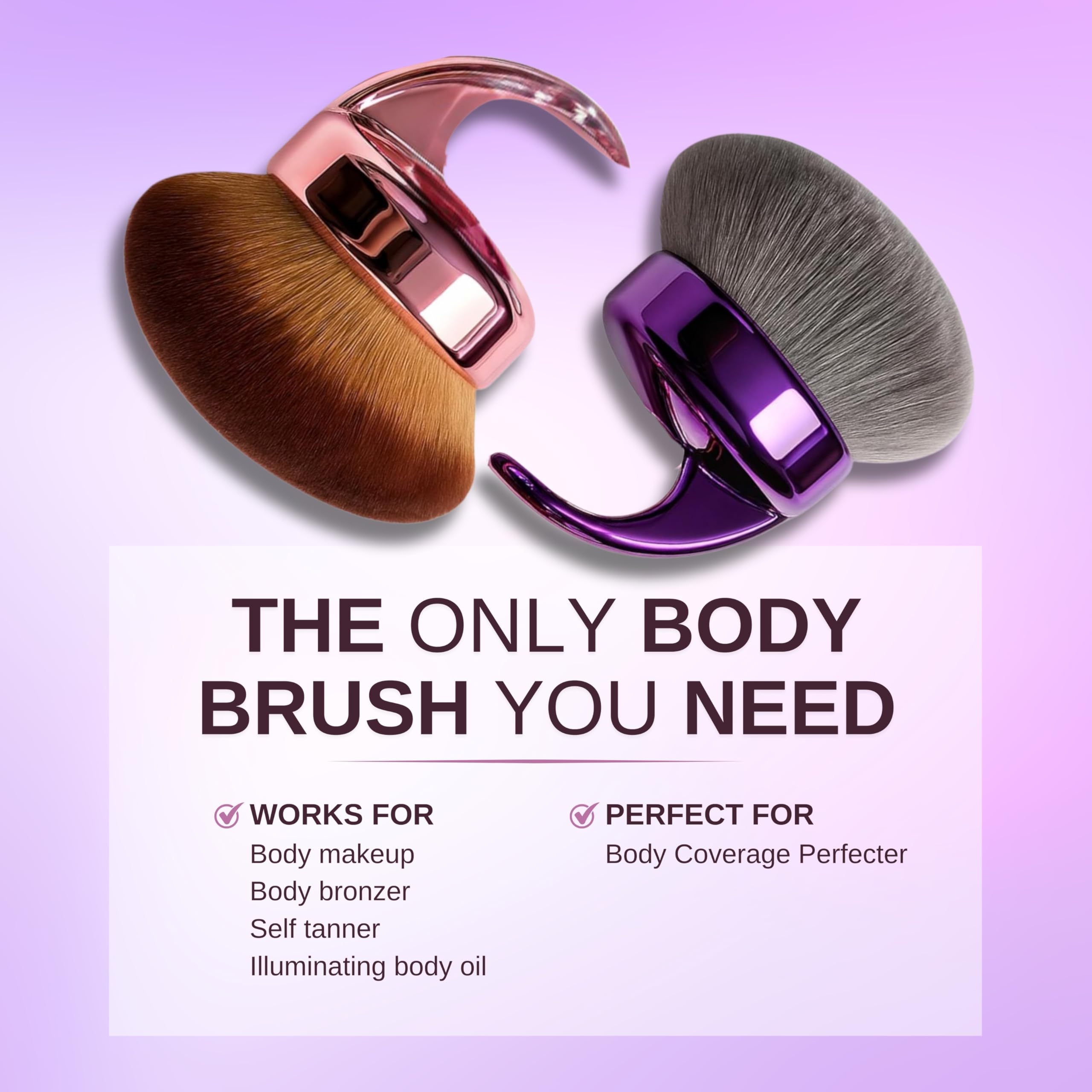 WendMart versatile brush for liquids, creams, and powders on the body.
